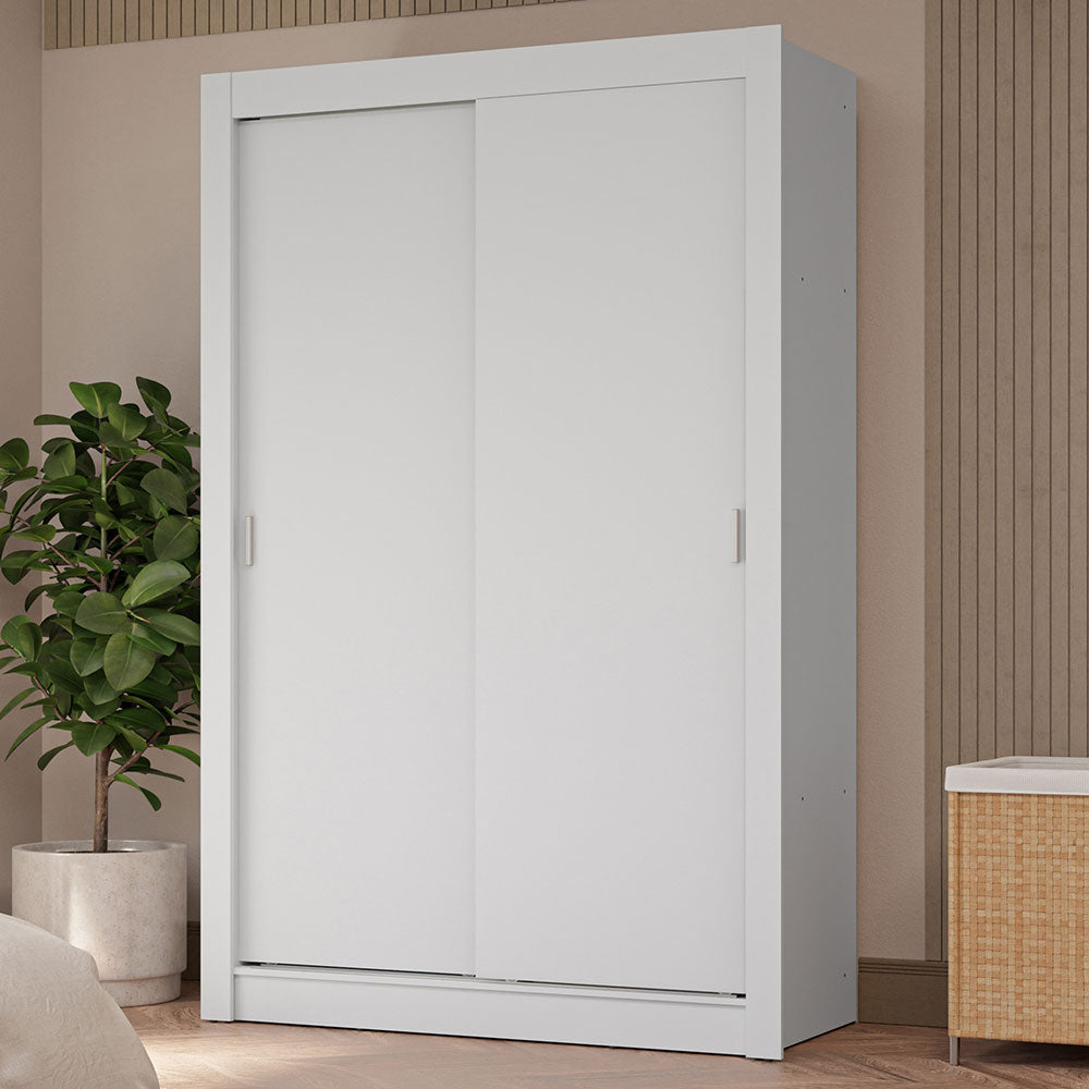 Clóset 2 Puertas Corredizas 4 Cajones Blanco Vivare Plus