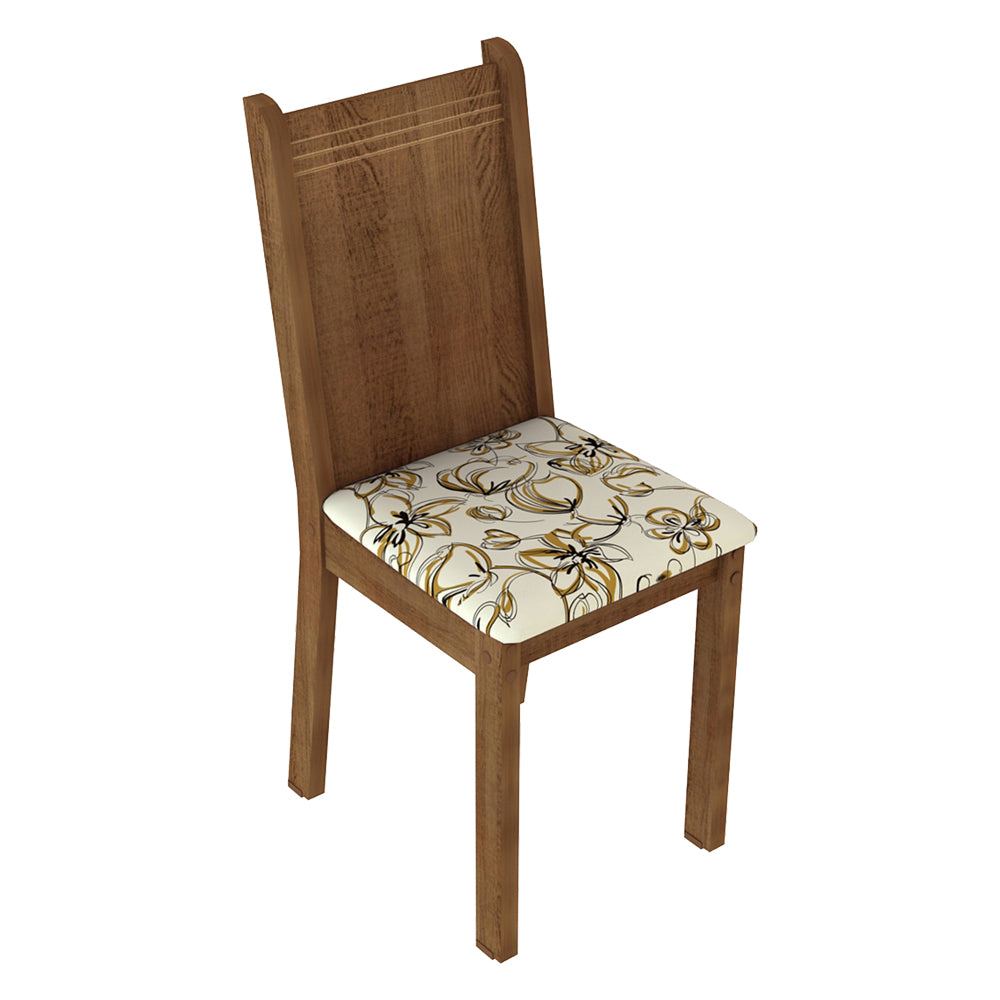 Juego de 6 Sillas 4290 Marrón/Lírio Beige