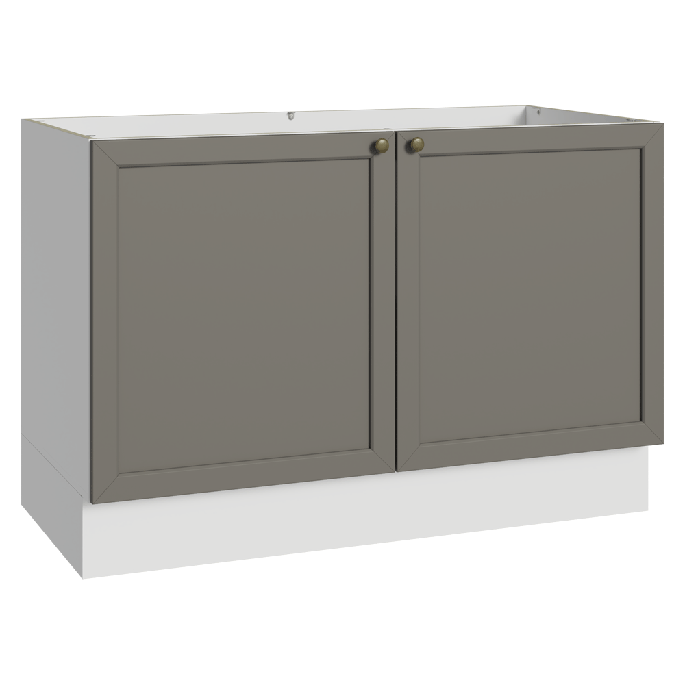 Gabinete Bajo para Fregadero 120 x 60 cm (Sin encimera) Blanco/Gris Vik Madesa