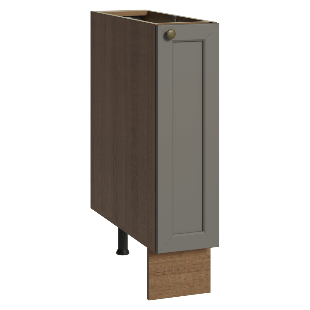 Gabinete Bajo Especiero 20x60 cm 1 Puerta (Sin encimera) Marrón/Gris Vik Madesa