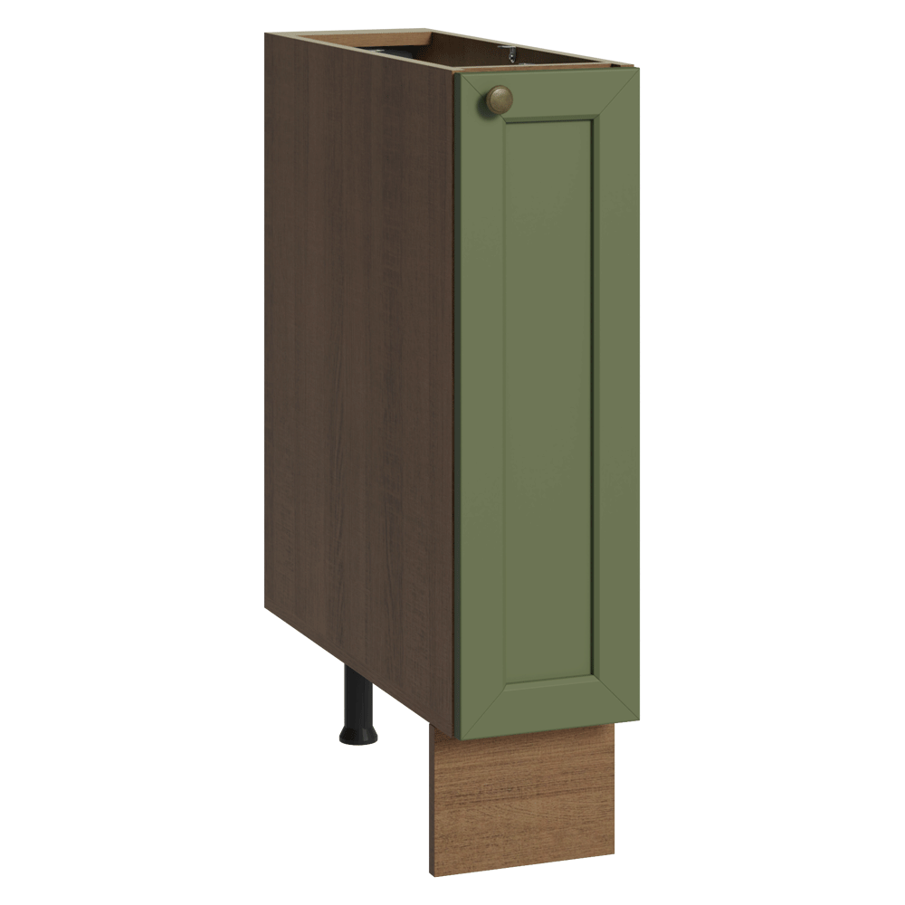 Gabinete Bajo Especiero 20 cm 1 Puerta (Sin encimera) Marrón/Verde Vik Madesa