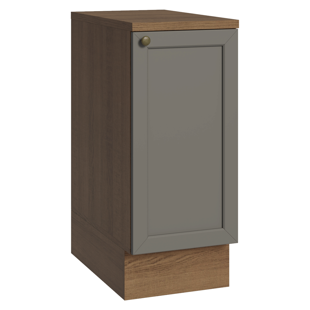 Gabinete Bajo de Cocina 35 x 60 cm 1 Puerta (Con Encimera) Marrón/Gris Vik Madesa