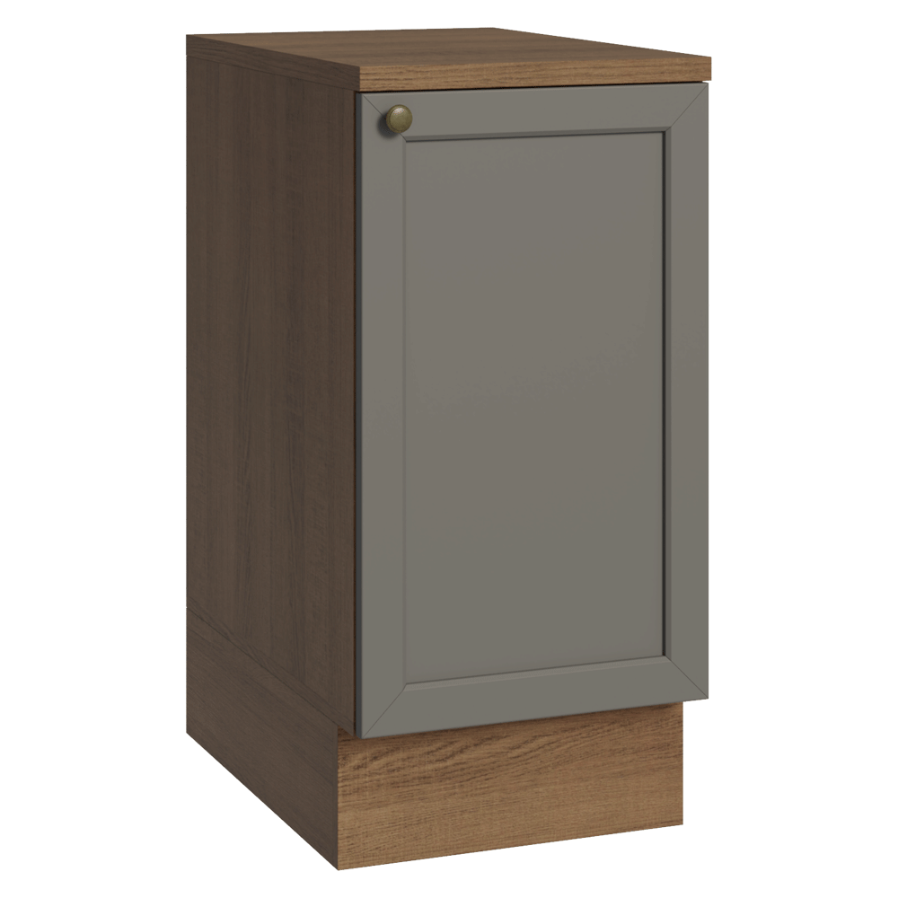 Gabinete Bajo de Cocina 40 x 60 cm 1 Puerta (Con Encimera) Marrón/Gris Vik Madesa