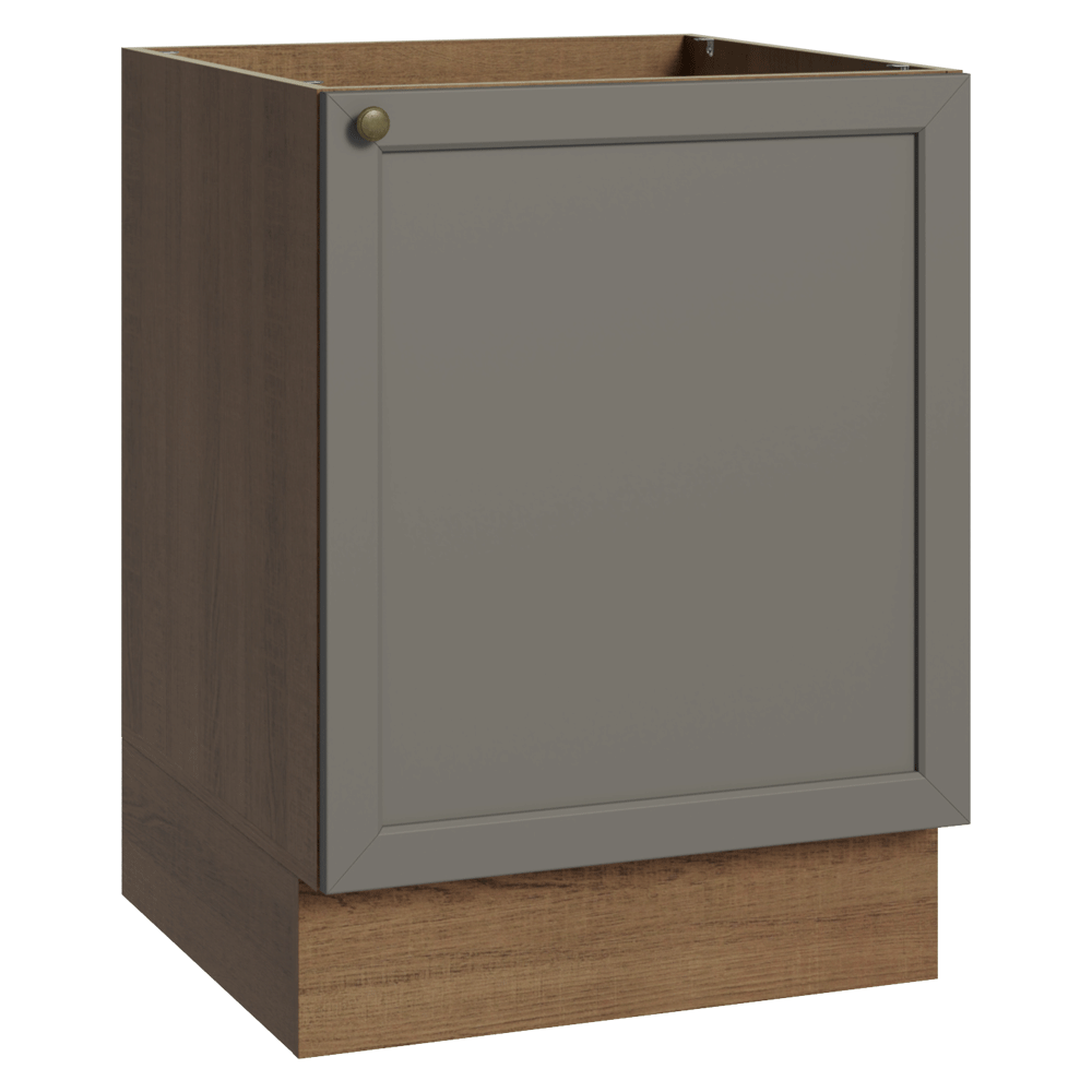 Gabinete Bajo de Cocina 60 x 60 cm 1 Puerta (Sin encimera) Marrón/Gris Vik Madesa