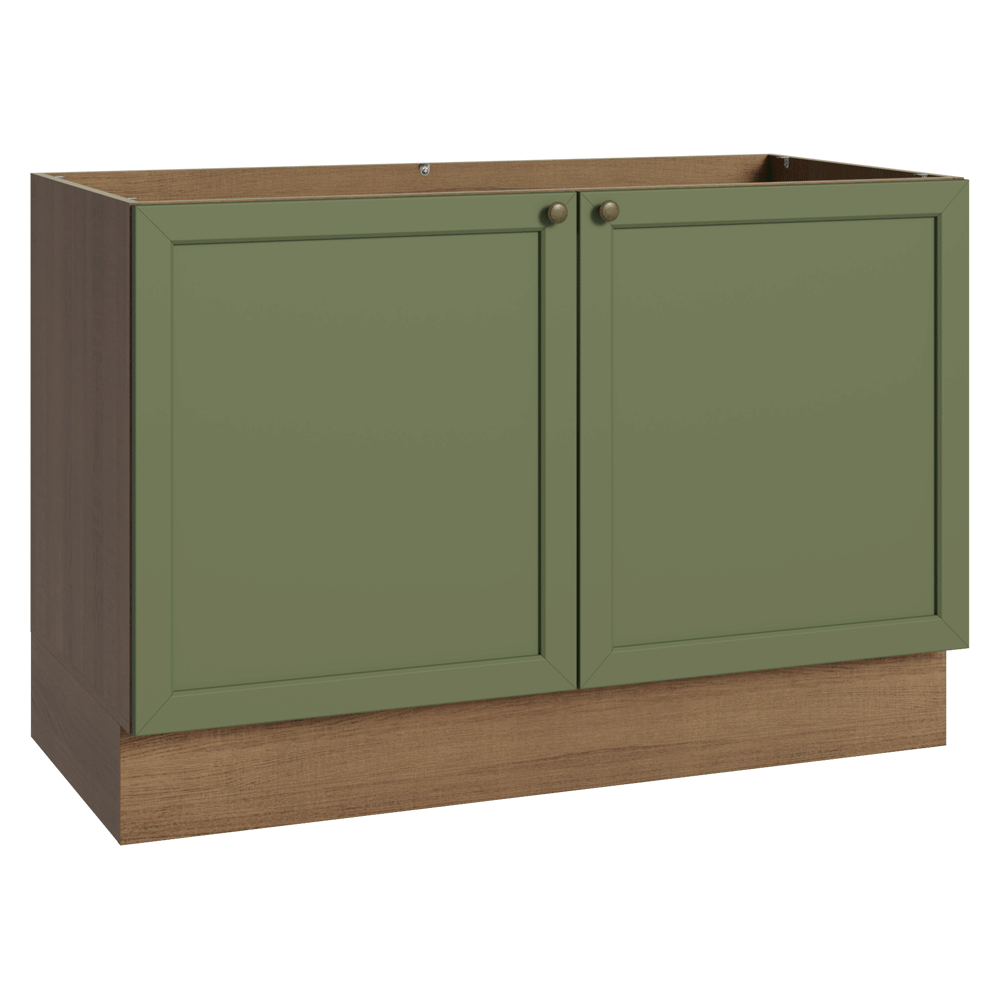 Gabinete Bajo para Fregadero 120 cm (Sin encimera) Marrón/Verde Vik Madesa