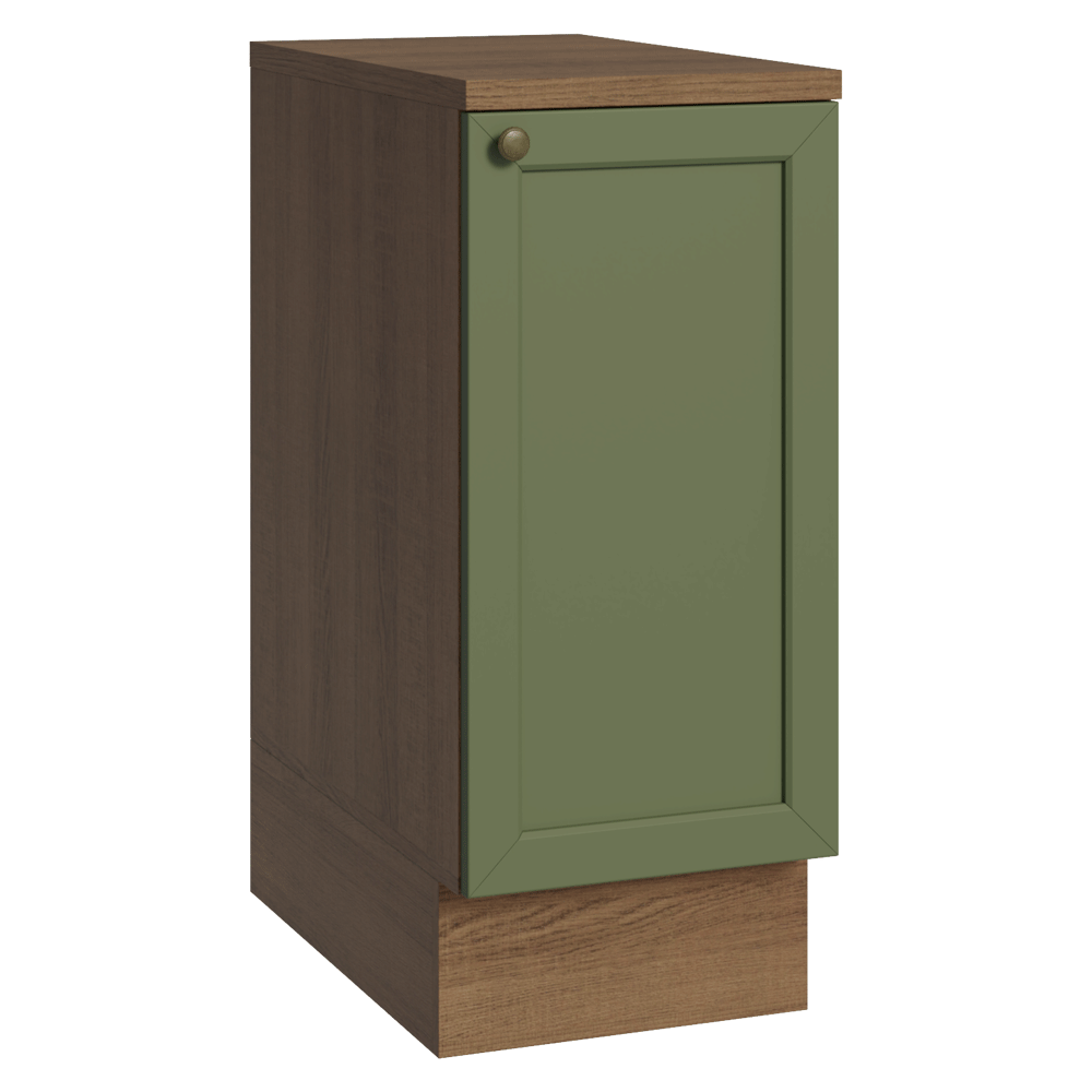 Gabinete Bajo de Cocina 35 cm 1 Puerta Marrón/Verde Vik Madesa