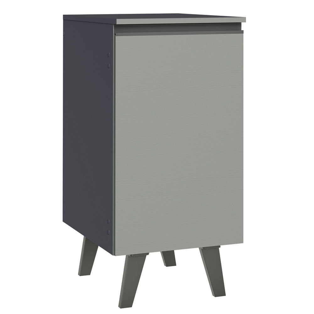 Gabinete Bajo 40 cm 1 Puerta Con Patas Gris Nice Madesa