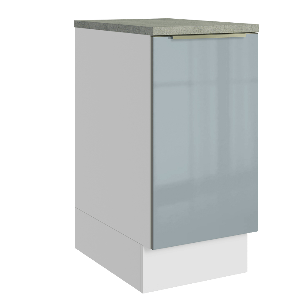 Gabinete Bajo de Cocina 40 cm 1 Puerta Blanco/Gris Lux Madesa
