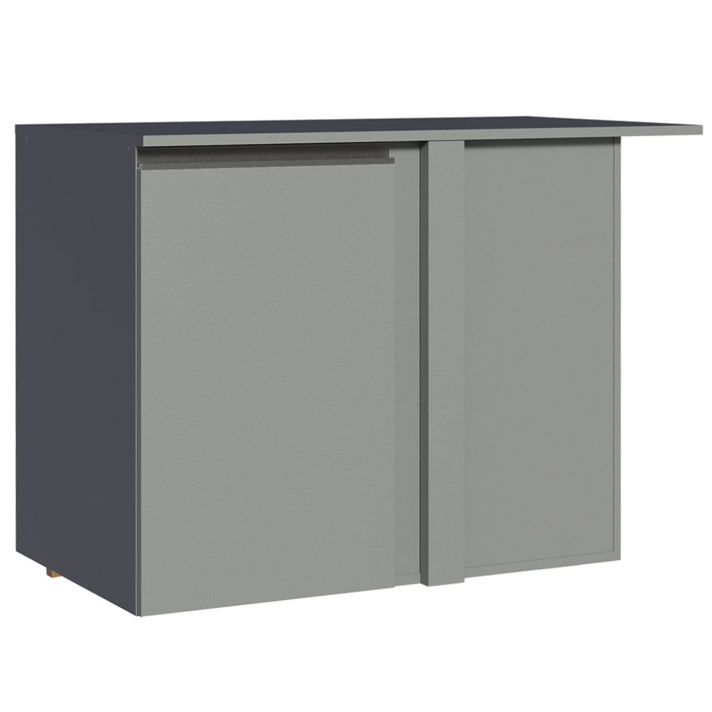 Gabinete Bajo de Esquina 1 Puerta Sin Patas Nice Gris