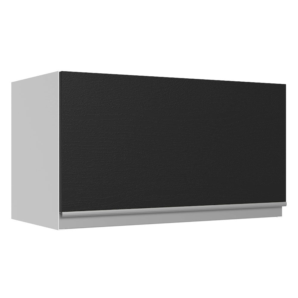 Gabinete Superior 100% MDF 60 cm 1 Puerta Basculante Blanco/Negro Acordes Madesa