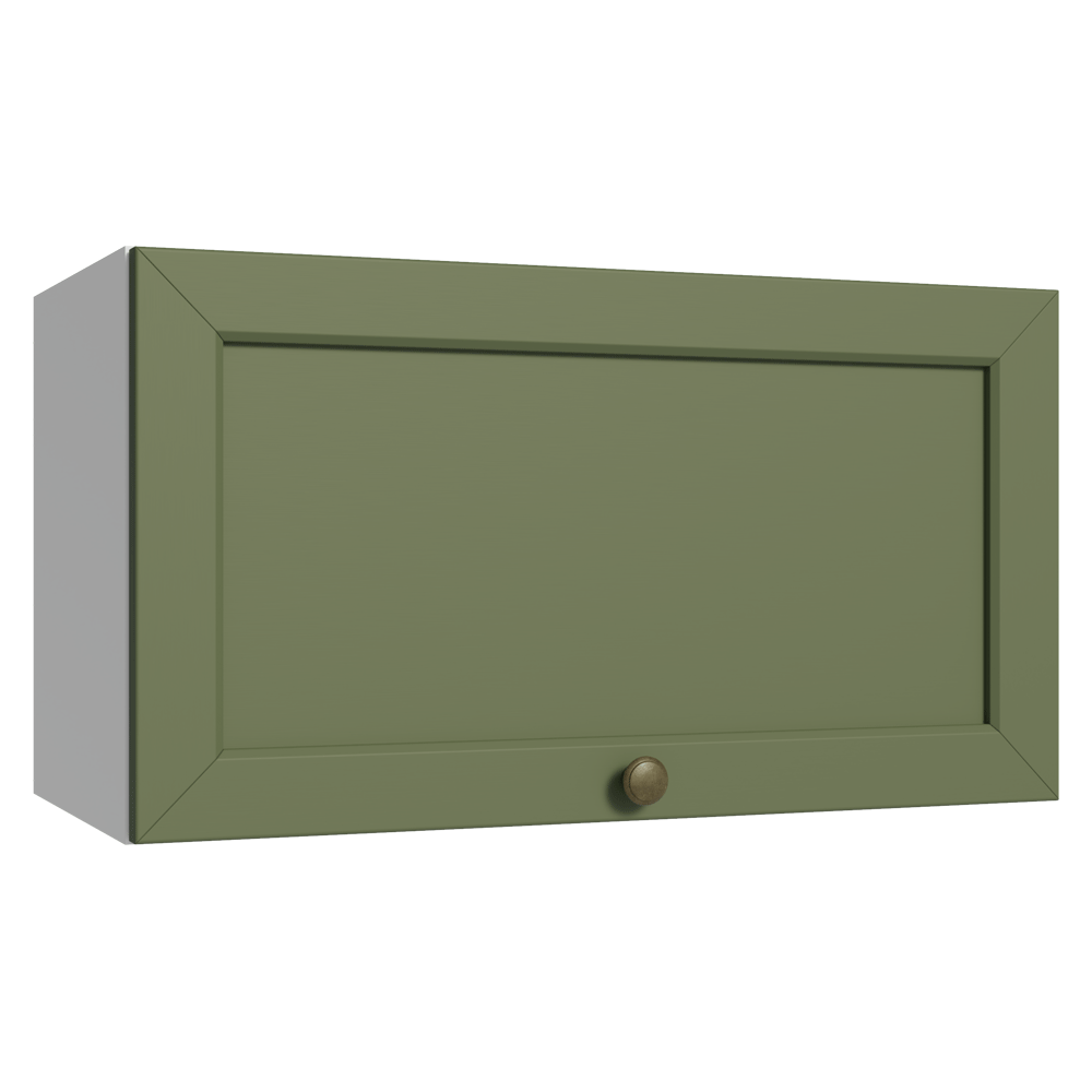 Gabinete Superior 60 cm 1 Puerta Abatible Blanco/Verde Vik Madesa