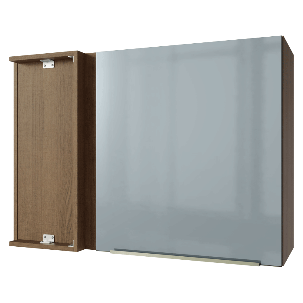 Gabinete Superior de Esquina 1 Puerta Marrón/Gris Lux Madesa
