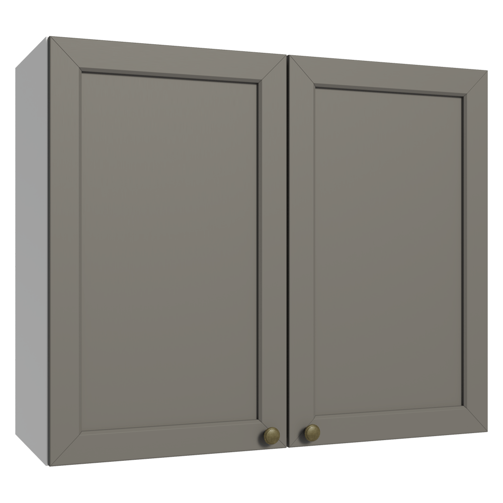 Gabinete Superior 80 cm 2 Puertas Blanco/Gris Vik Madesa