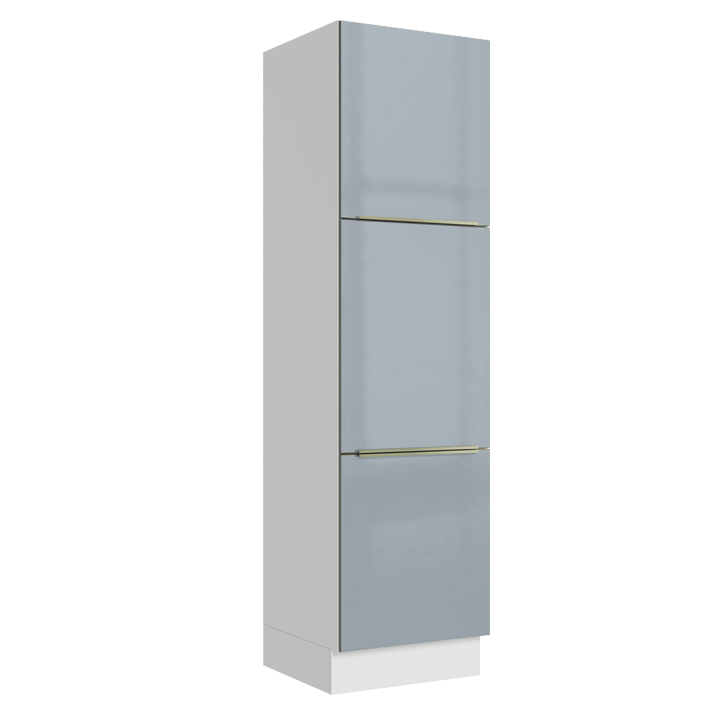 Mueble Despensa 60 cm 3 Puertas Blanco/Gris Lux Madesa