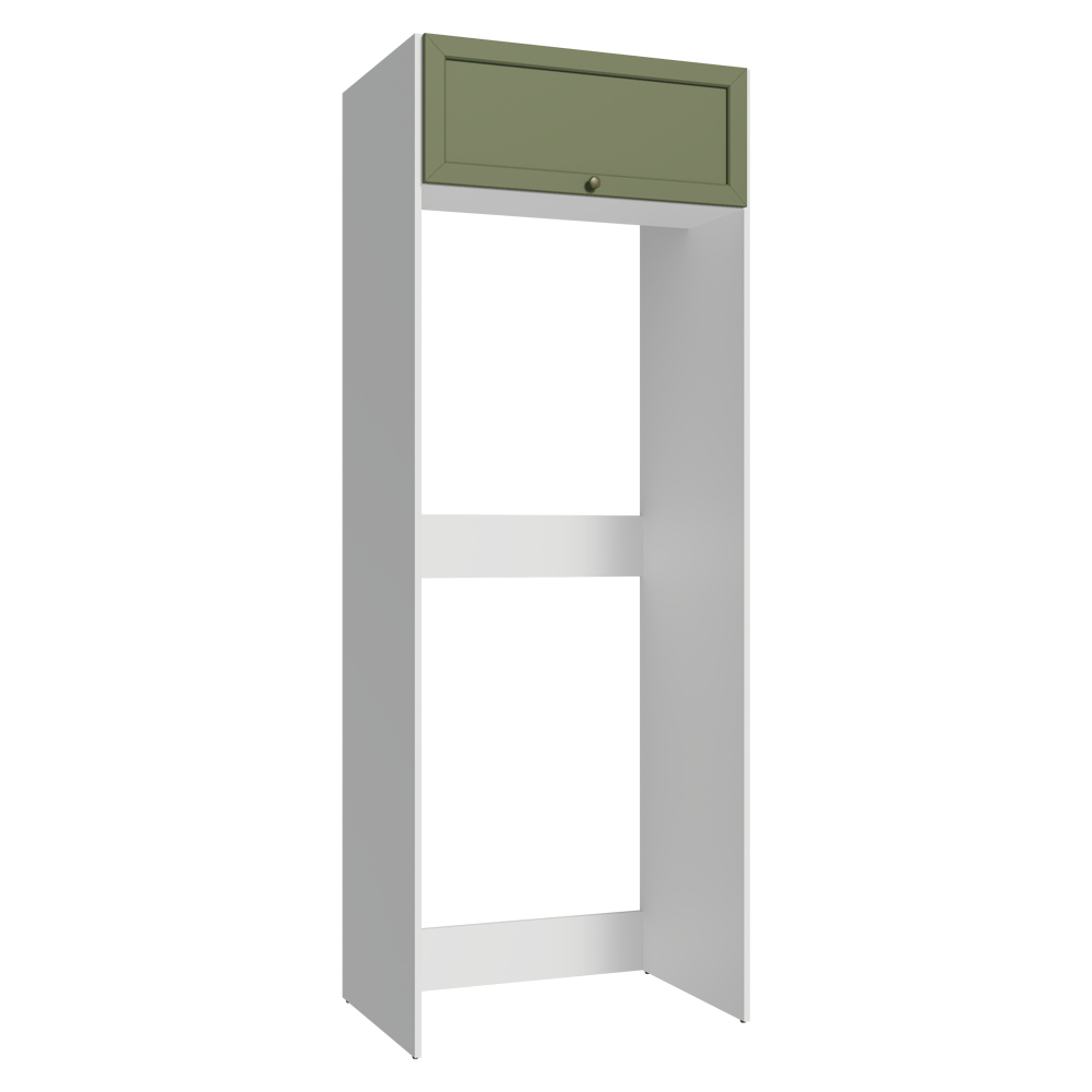 Mueble para Refrigerador 1 Puerta Basculanete Blanco/Verde Vik Madesa