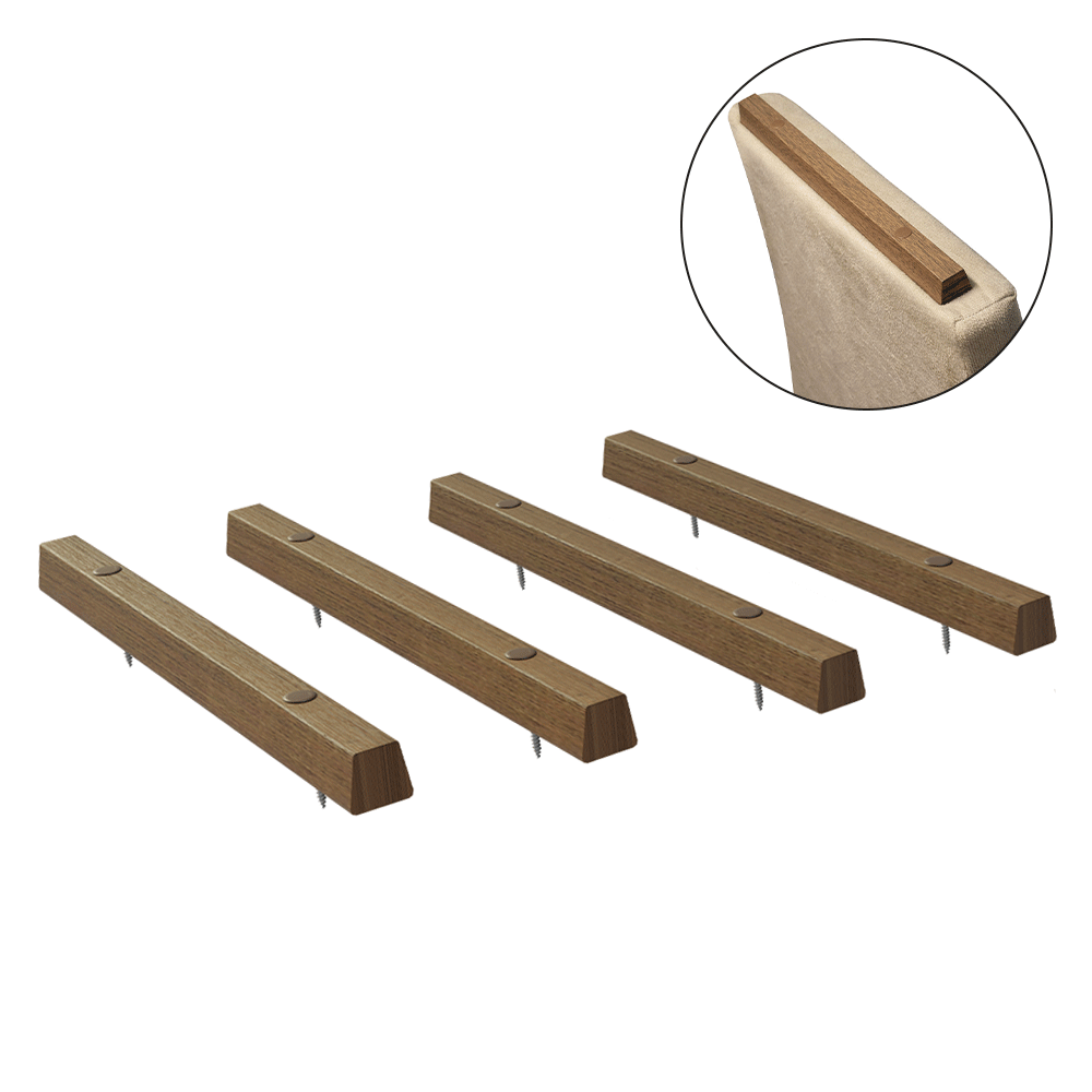 Kit de Respaldo para Silla Tapizada 4 Unidades Marrón Madesa