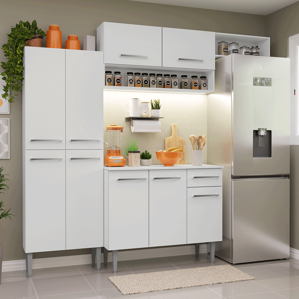 Cocina Integral 229cm Blanco Emilly Madesa 18