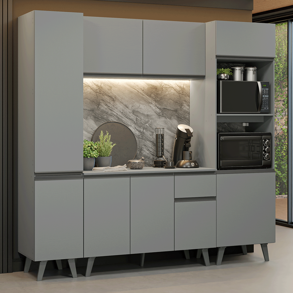 Cocina Integrale 220cm Gris Nice Madesa 05