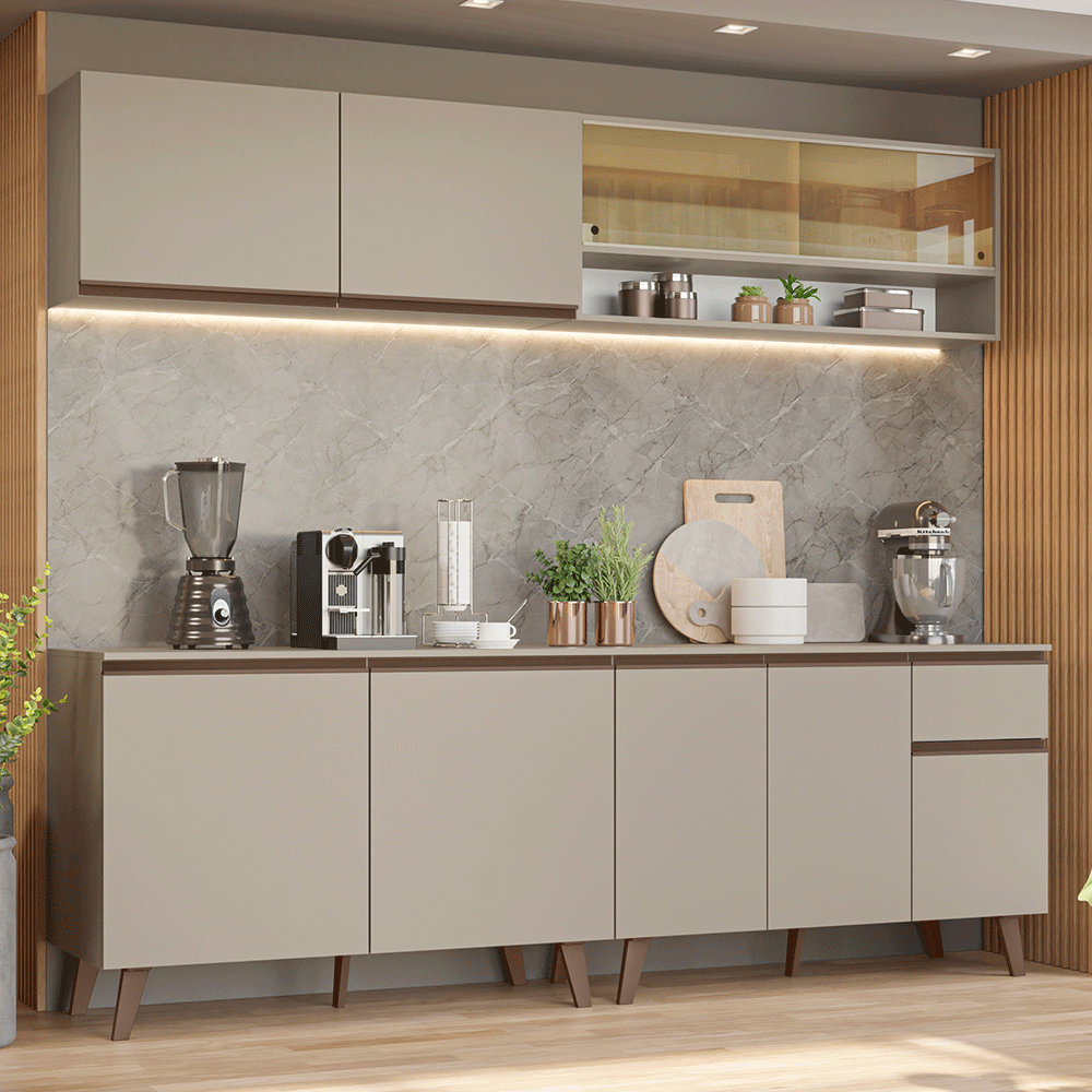 Cocina Integrale 240 cm Crema Nice Madesa 03