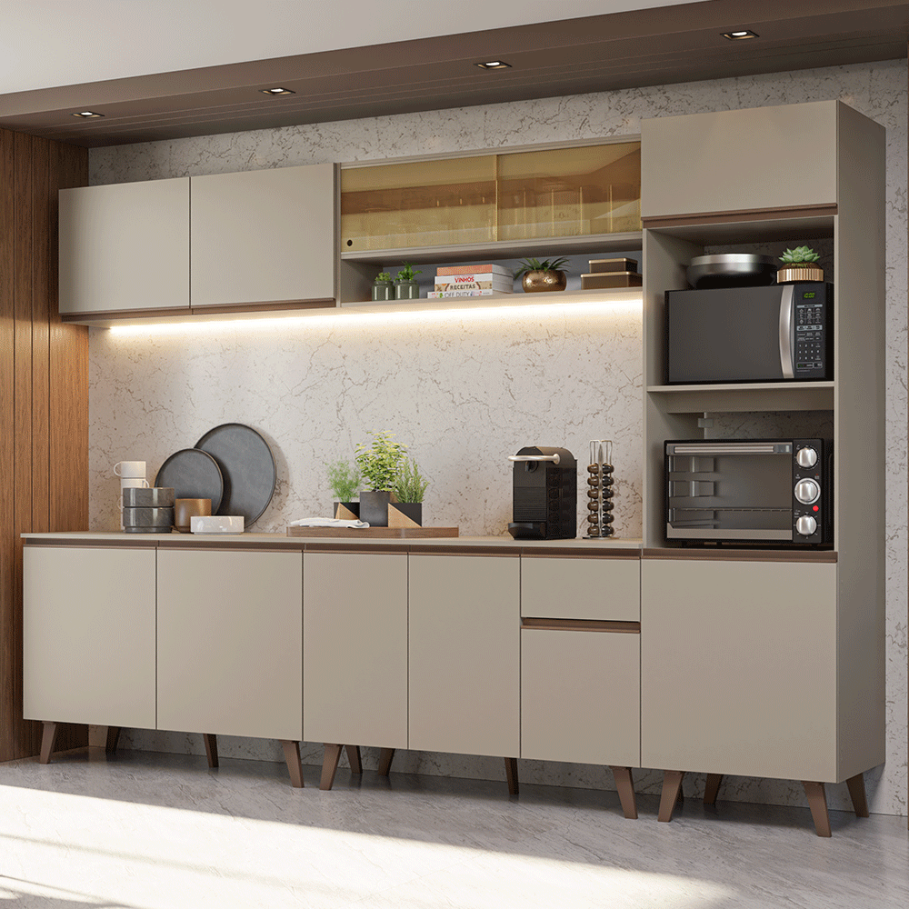 Cocina Integrale 300 cm Crema Nice Madesa 01