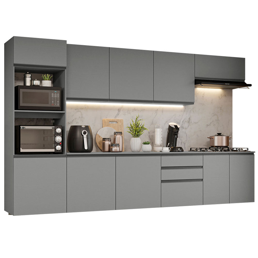 Cocina Integral 320 cm Sin Patas Nice Gris 07