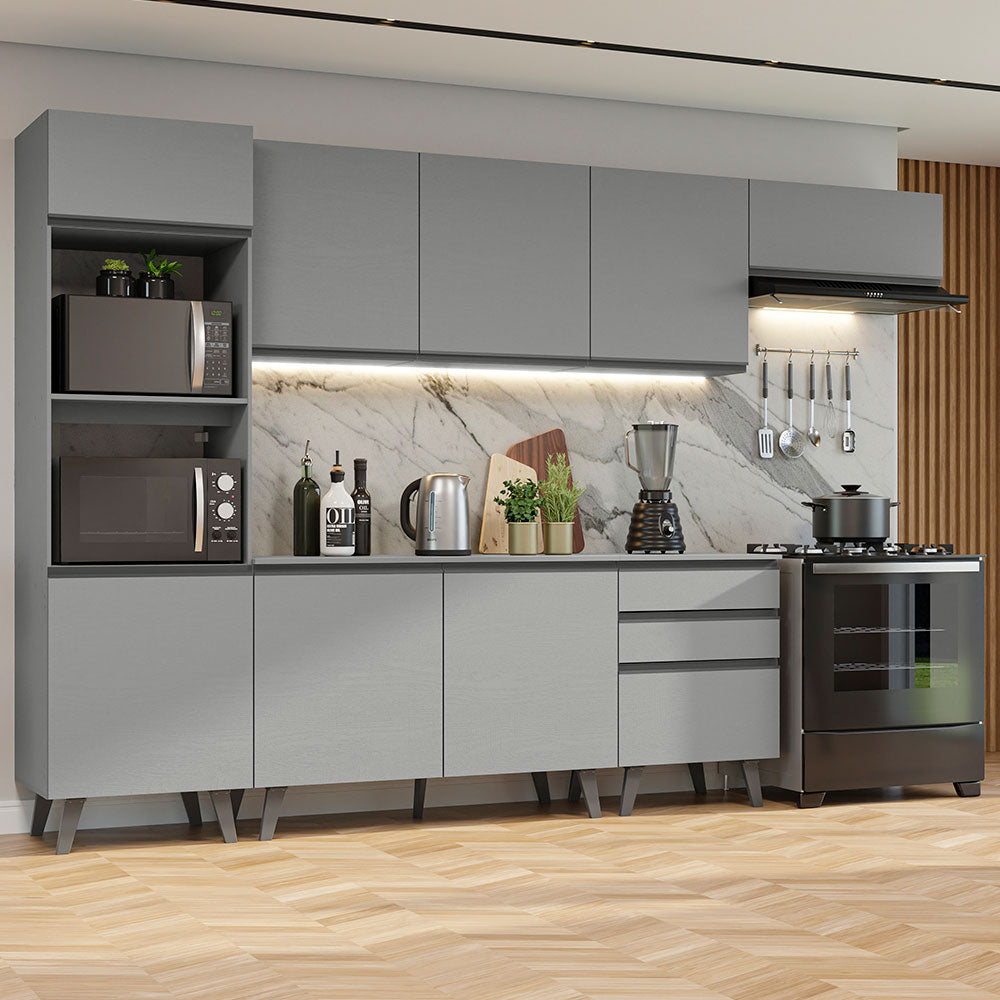 Cocina Integrale 320cm Gris Nice Madesa 08