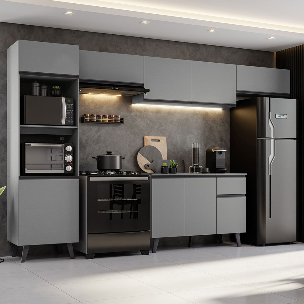 Cocina Integrale 340cm Gris Nice Madesa 01
