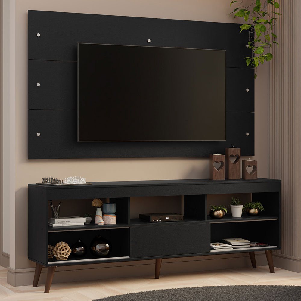Mueble para TV y Panel Hasta 65" con Patas Negro Detroit