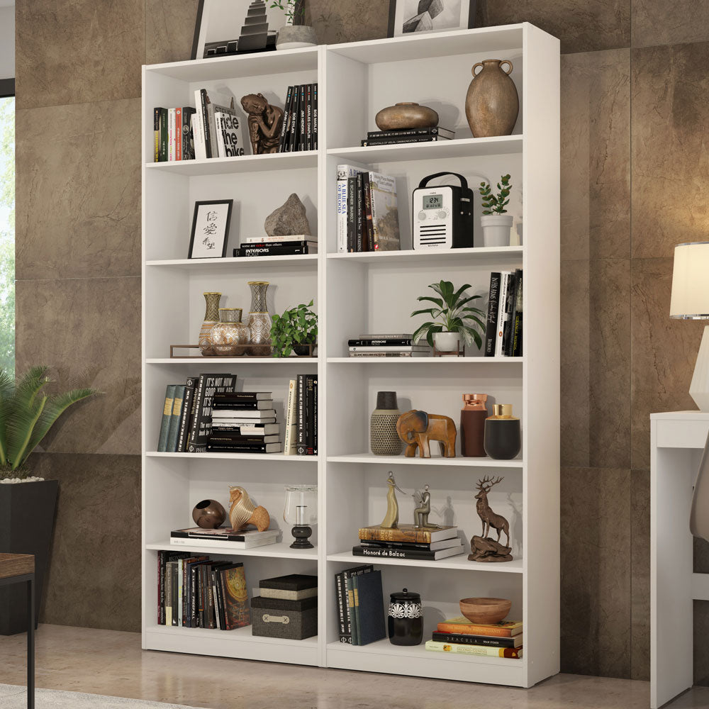 Kit con 2 Estantes Libreros 6908 Blanco