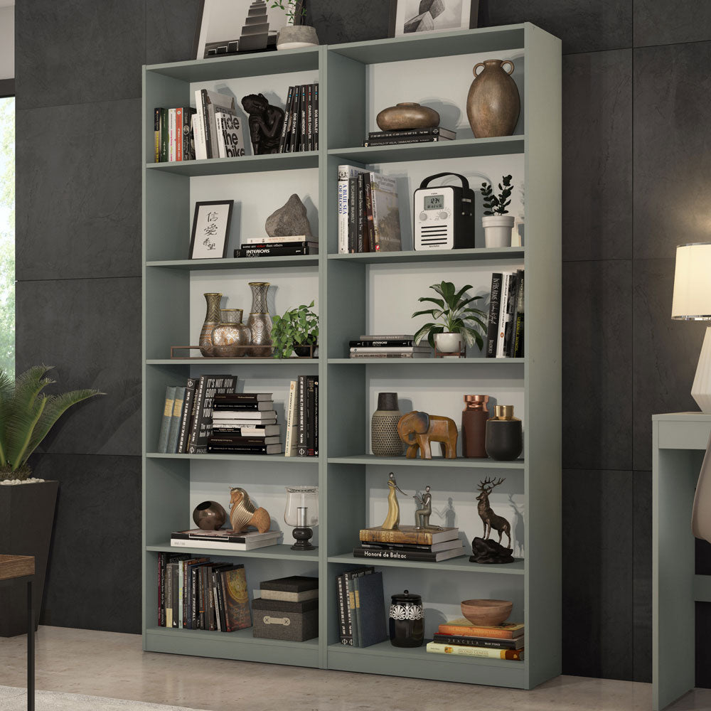 Kit con 2 Estantes Libreros 6908 Gris