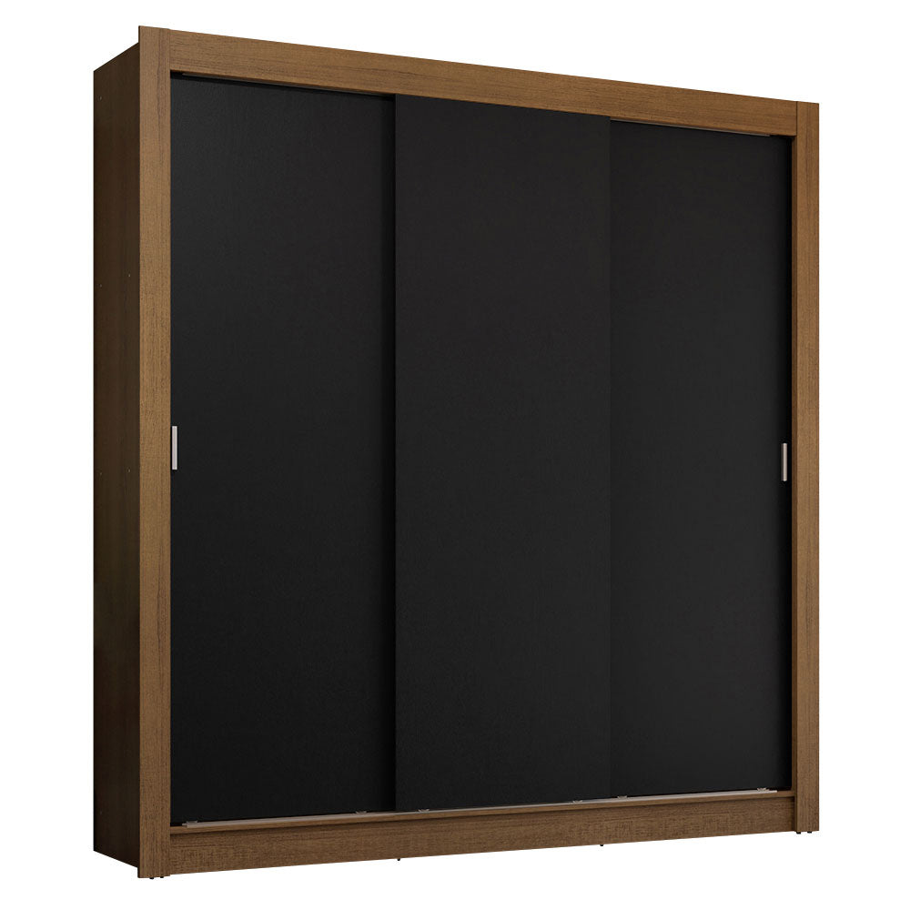 Clóset Matrimonial 3 Puertas Corredizas Marrón/Negro Sublime Plus
