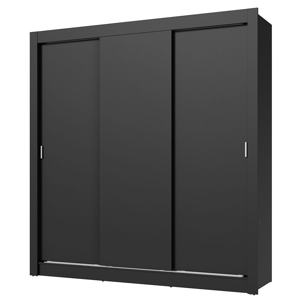 Clóset Matrimonial 3 Puertas Corredizas Negro Nobre