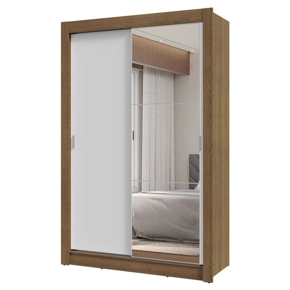 Clóset Soltero 2 Puertas Corredizas 2 Cajones Marrón/Blanco Vivare