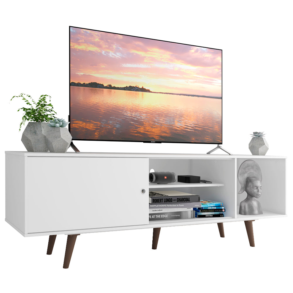 Mueble para TV Dubai hasta 65" con Patas Blanco/Marrrón