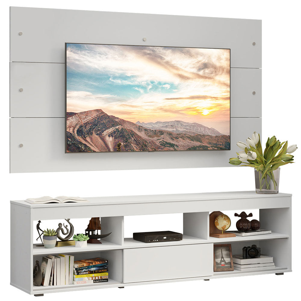 Mueble para TV y Panel Hasta 65" Blanco Orlando