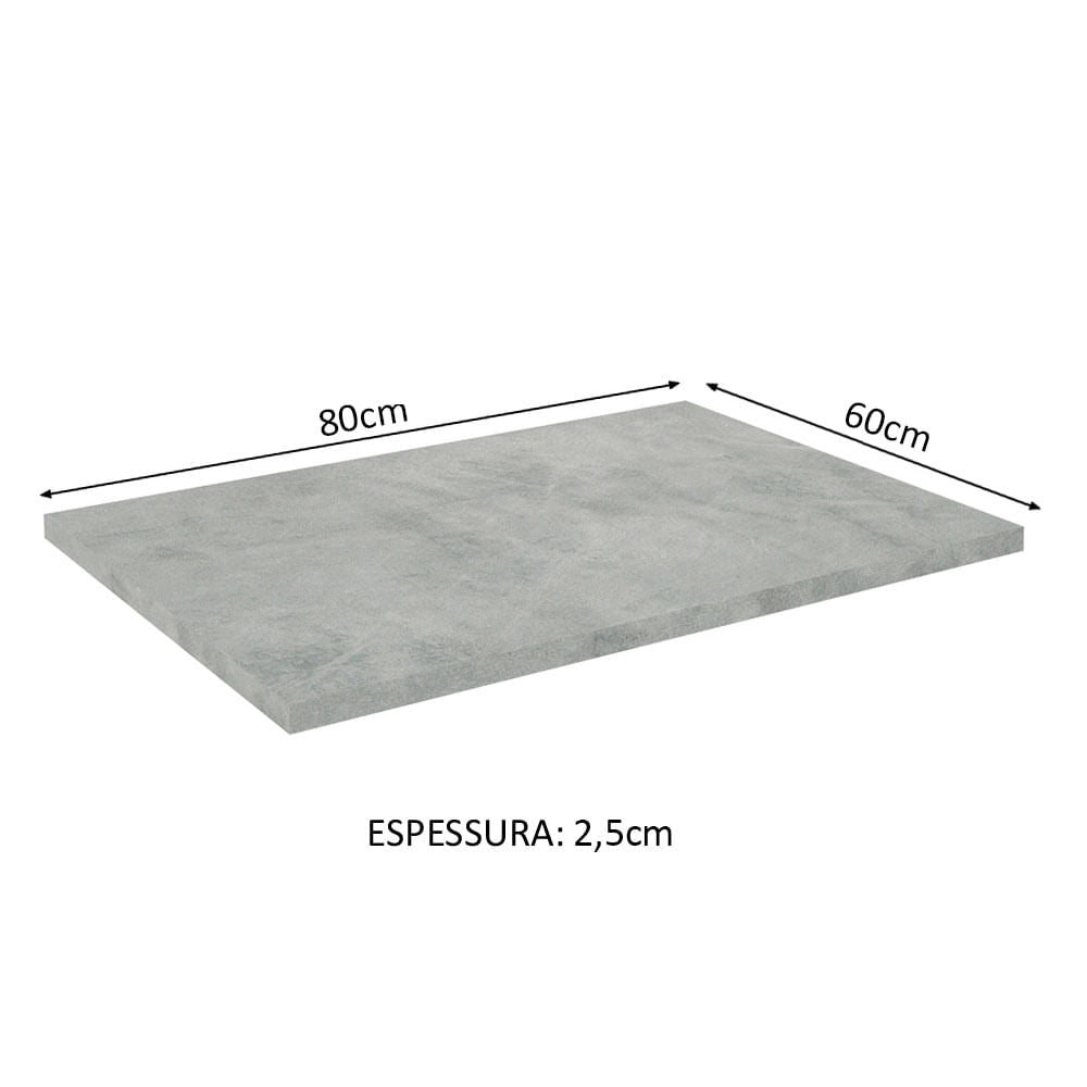 Encimera para Gabinete Bajo 80 x 60 cm Glamy y Lux Gris