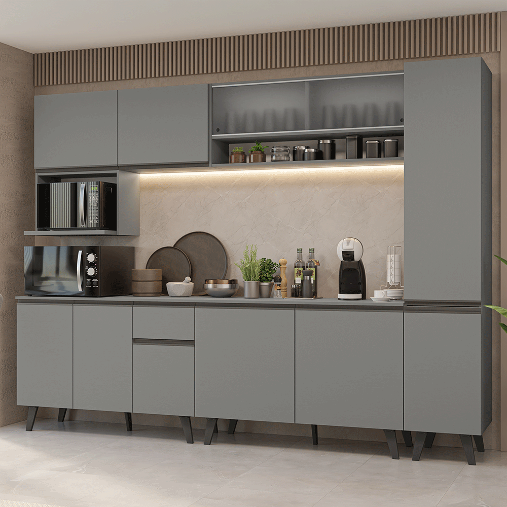 Cocina Integrale 280 cm Gris Nice Madesa 02