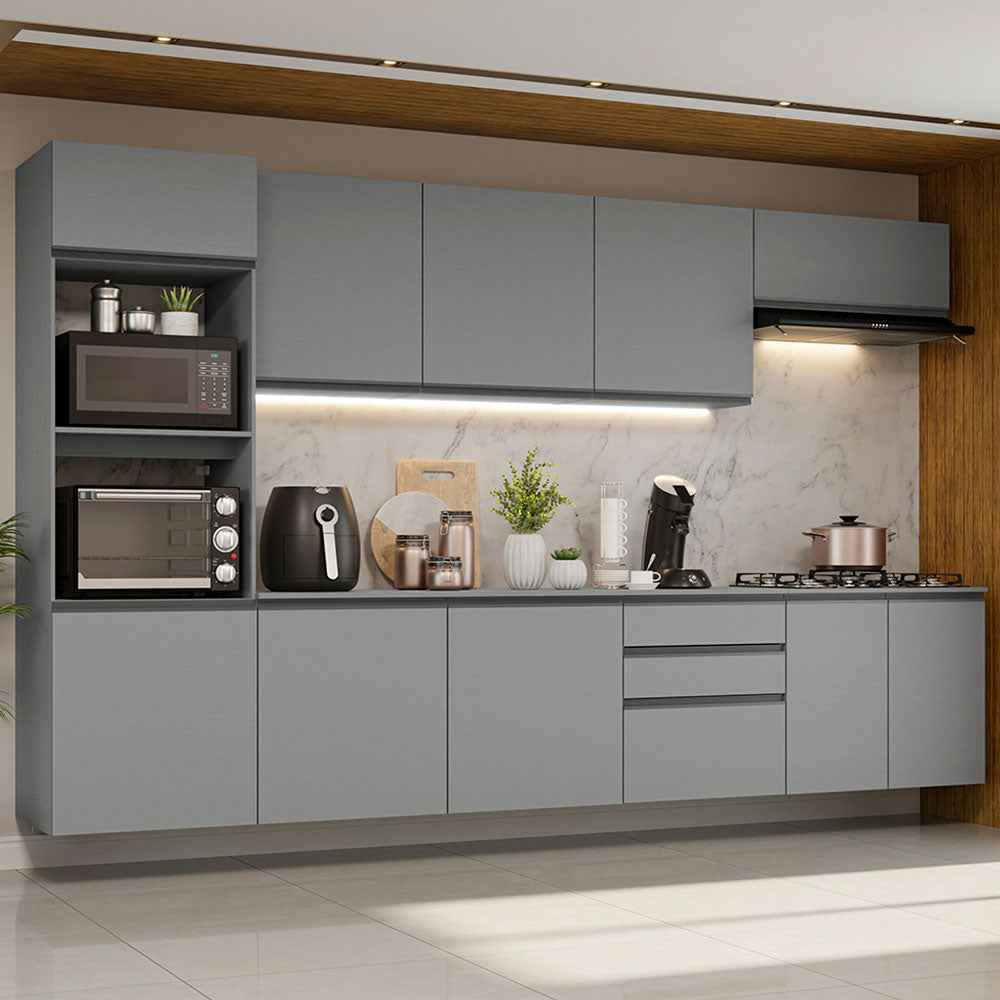 Cocina Integral 320 cm Sin Patas Nice Gris 07