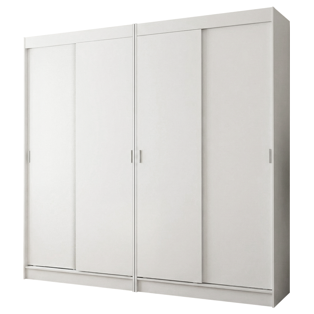 Conjunto de 2 Clósets 4 Puertas Corredizas Blanco Tokio Madesa
