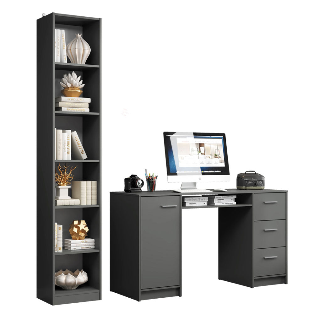 Kit Estante Librero Madesa 6906 y Organizador 9400 Gris