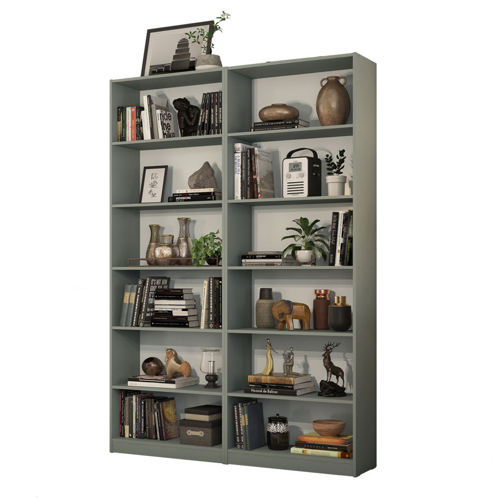 Kit con 2 Estantes Libreros 6908 Gris