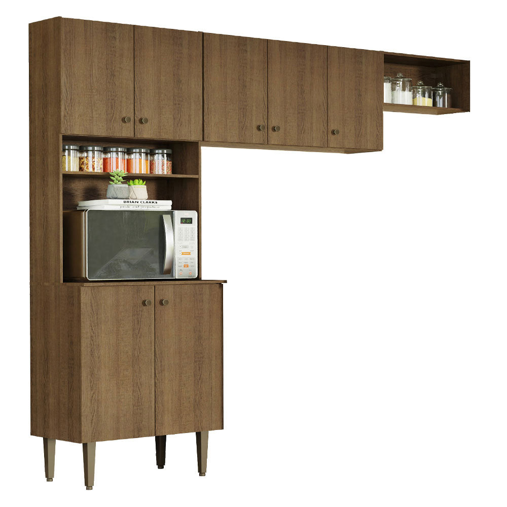 Armario Cocina Compacta 235cm Marrón Gourmet 01