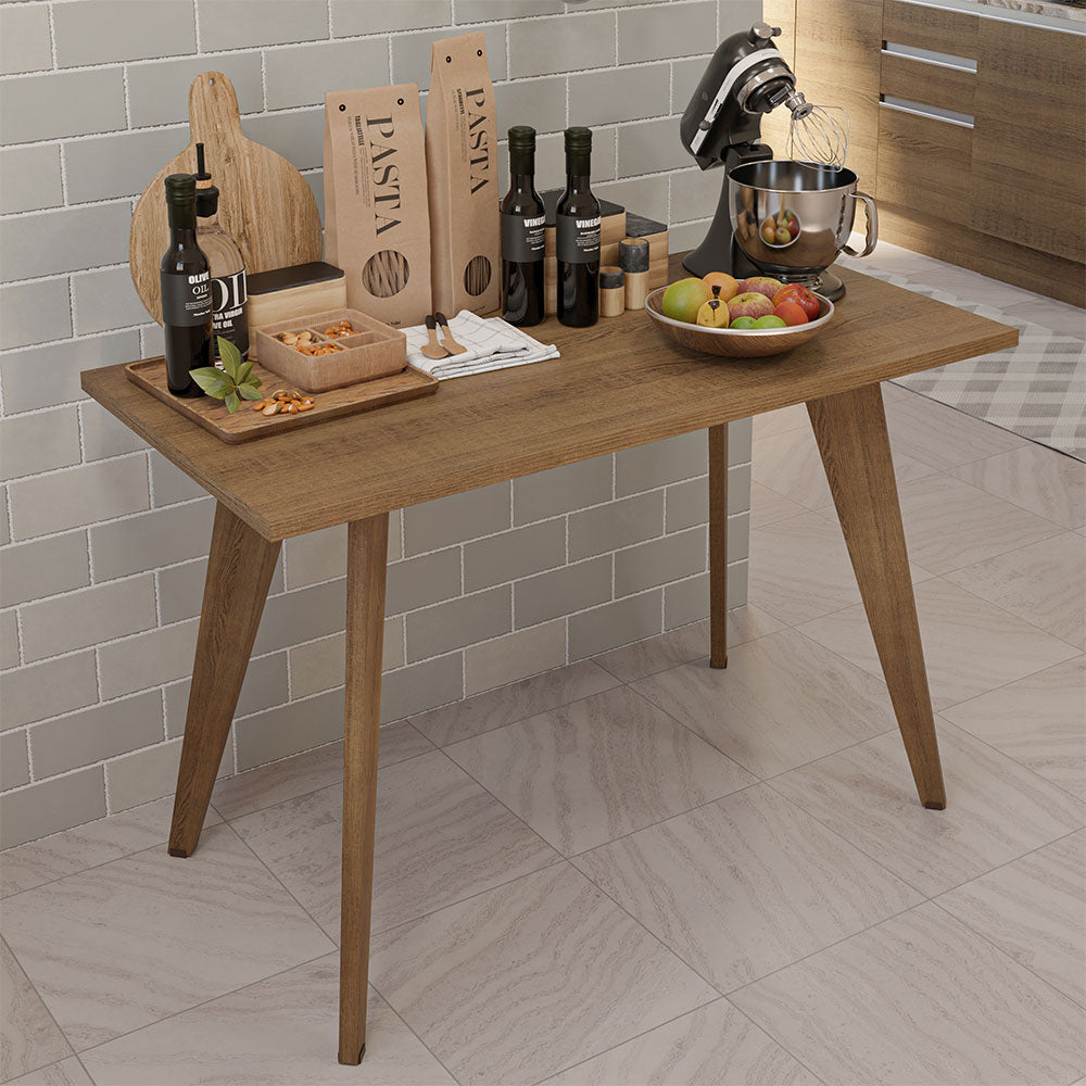 Mesa Auxiliar Multiuso 120cm Marrón con Patas Altas 5319