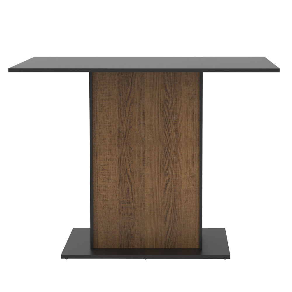 Mesa de Comedor Rectangular con Tapa de Madera 5329 Negro/Marrón