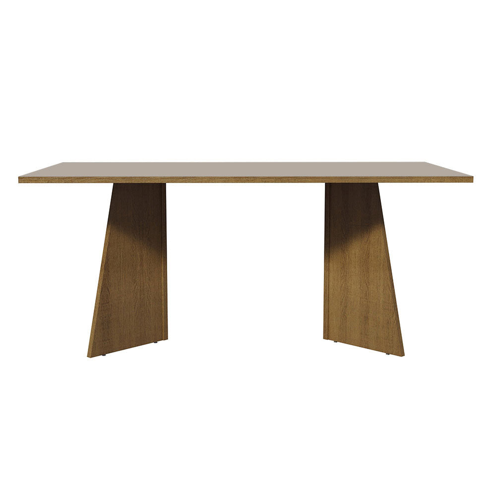 Mesa de Comedor Rectangular con Encimera de Madera Marrón/Crema 5388