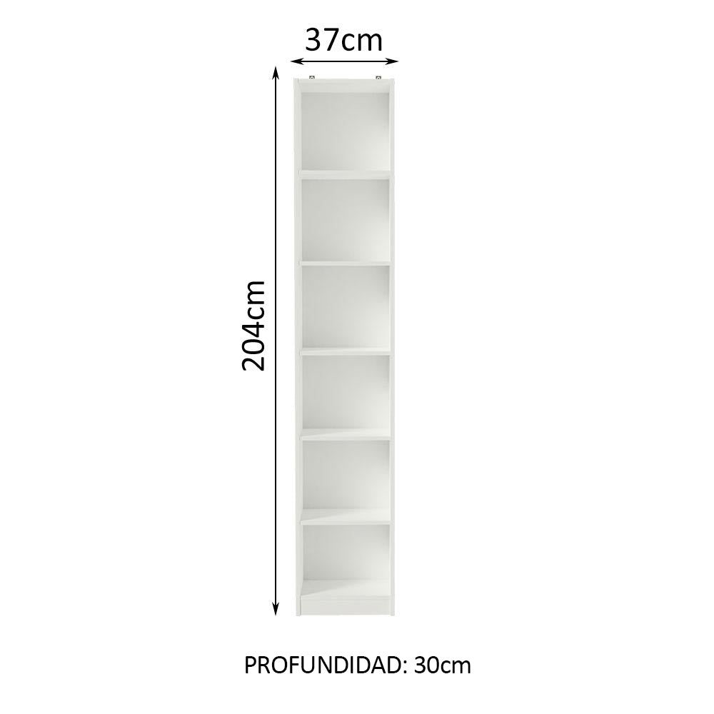 Estante Librero 6906 con Nichos Blanco