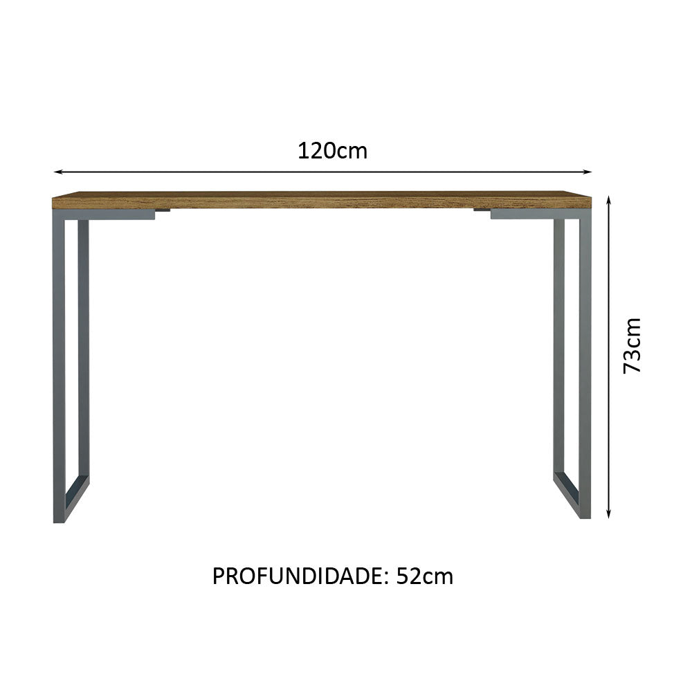 Escritorio Industrial 120cm Marrón