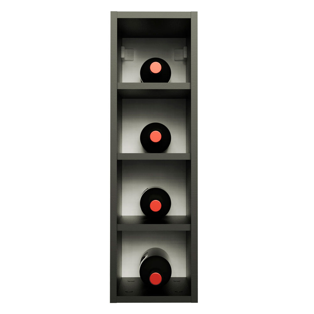 Gabinete Superior Botellero 20 cm para Cocinas Reims, Glamy y Agata Negro