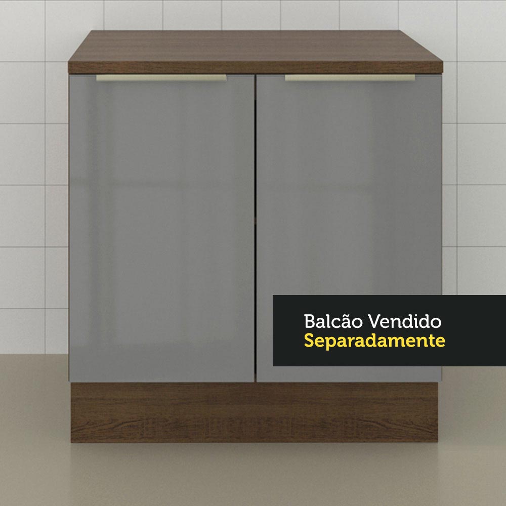 Encimera para Gabinete Bajo 80 x 60 cm Glamy y Lux Marrón