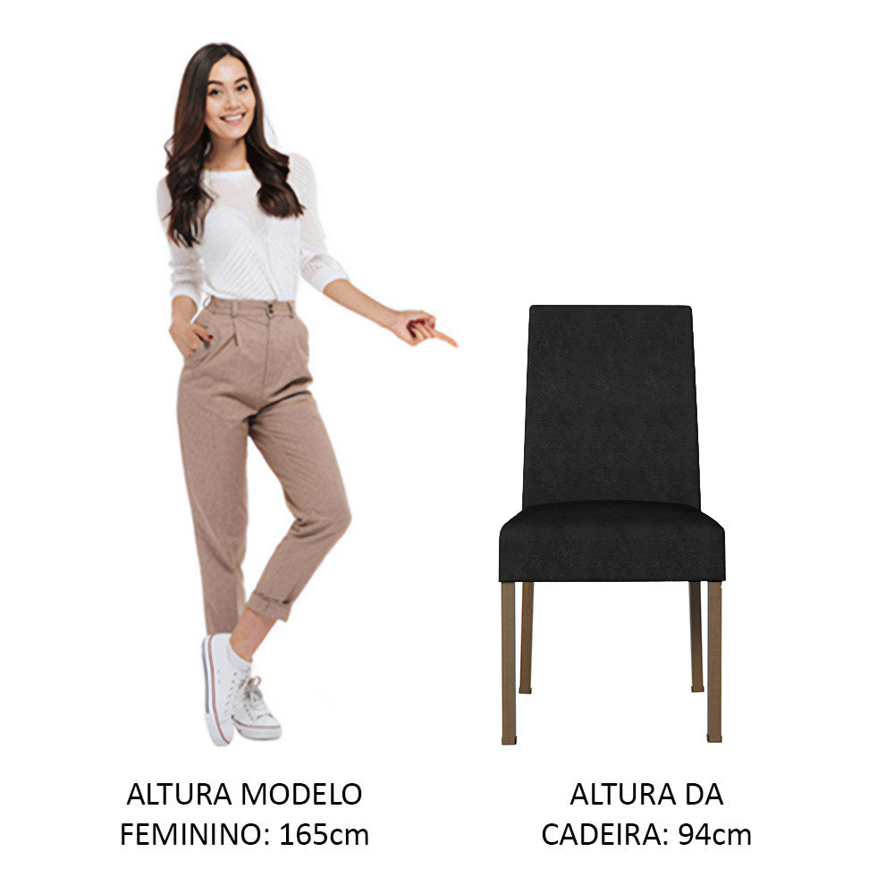 Juego 2 Sillas de Comedor 4255 Marrón/Oxford